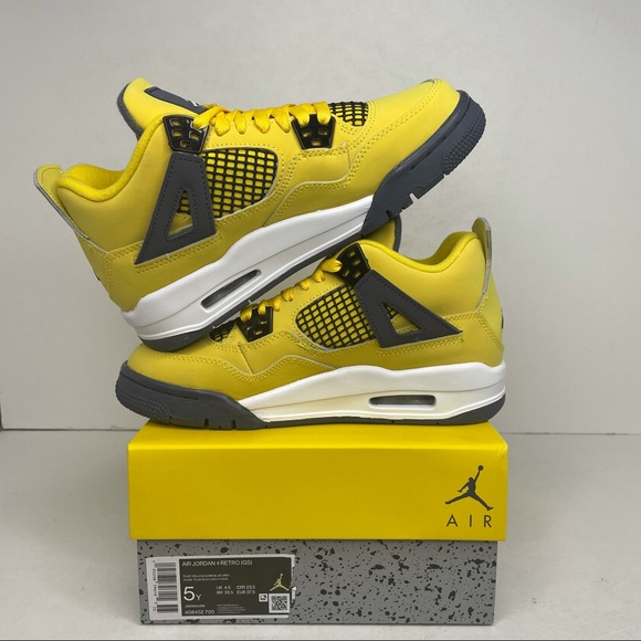 Nike Air Jordan 4 Retro GS “Lightning” NEW 2021 - Picture 3 of 4